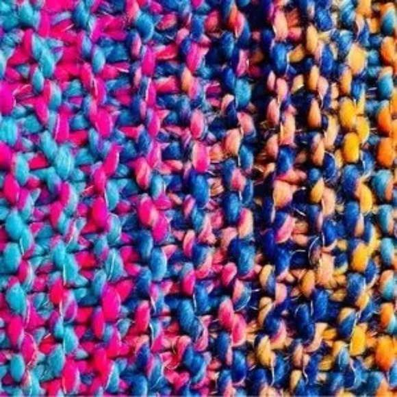 Handmade Multicolor Chunky Knit Infinity Scarf Cozy Winter Accessory One Size - Picture 5 of 8